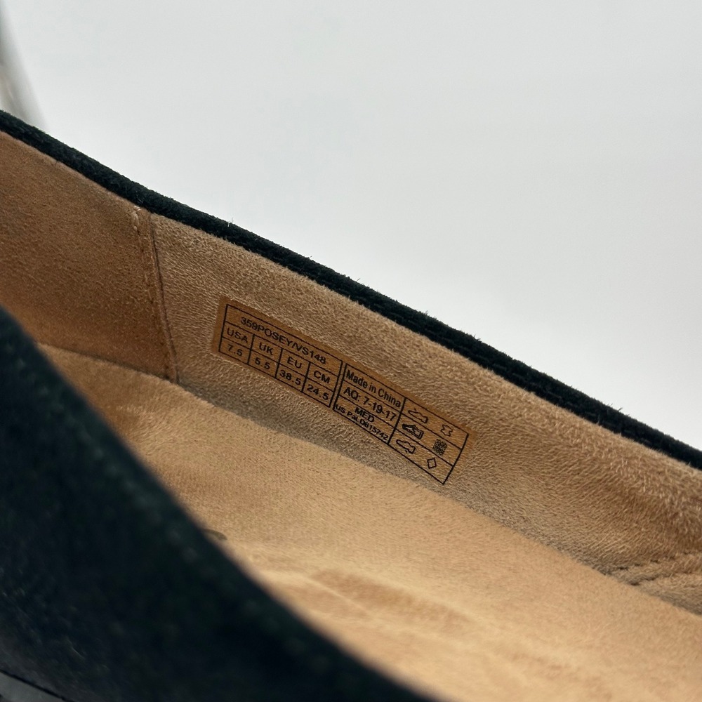 Vionic Posey Black Pointed Perforated Suede Cutout Flats Casual Chic 7.5 - Picture 7 of 8